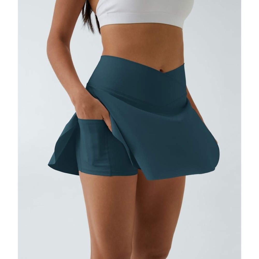 Halara SoftlyZero Airy Crossover Pocket 2 in-1 InstantCool Tennis Skirt Size S